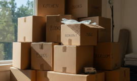 boxes ready for last minute moves